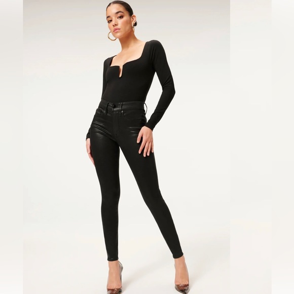 Good American, Good Legs, skinny coated jeans, size 6 - Picture 1 of 6